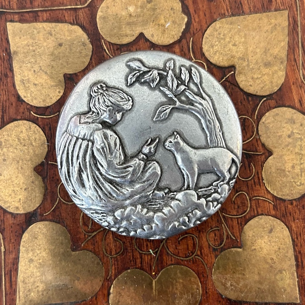 Vintage Seagull Pewter Cat Brooch / Pin